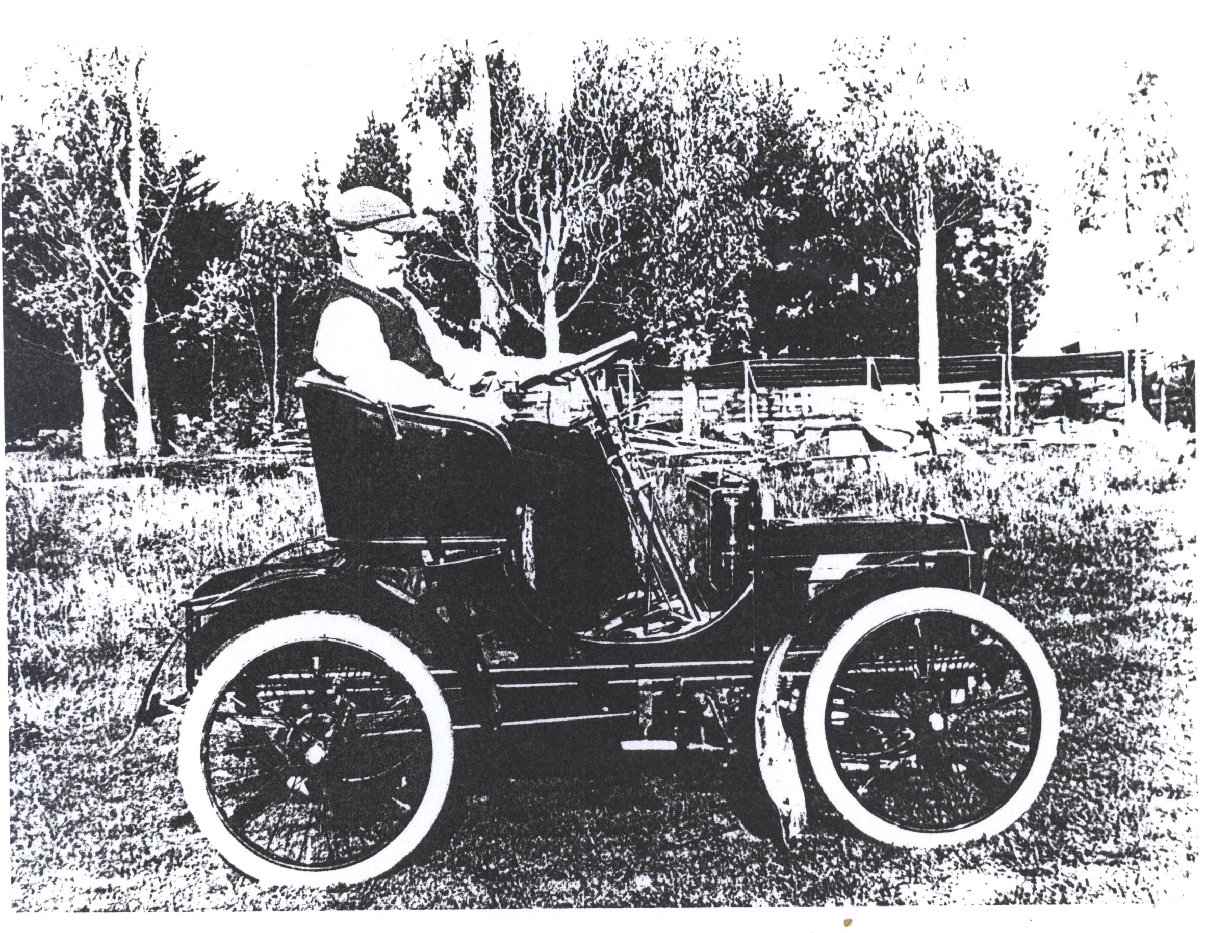 Alexander (Sandy) Moderate and his car