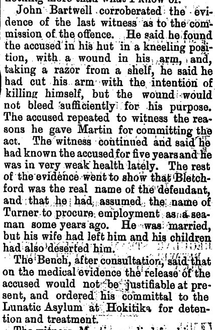 Grey River Argus 7 Aug 1874, Greymouth Magistrates Court