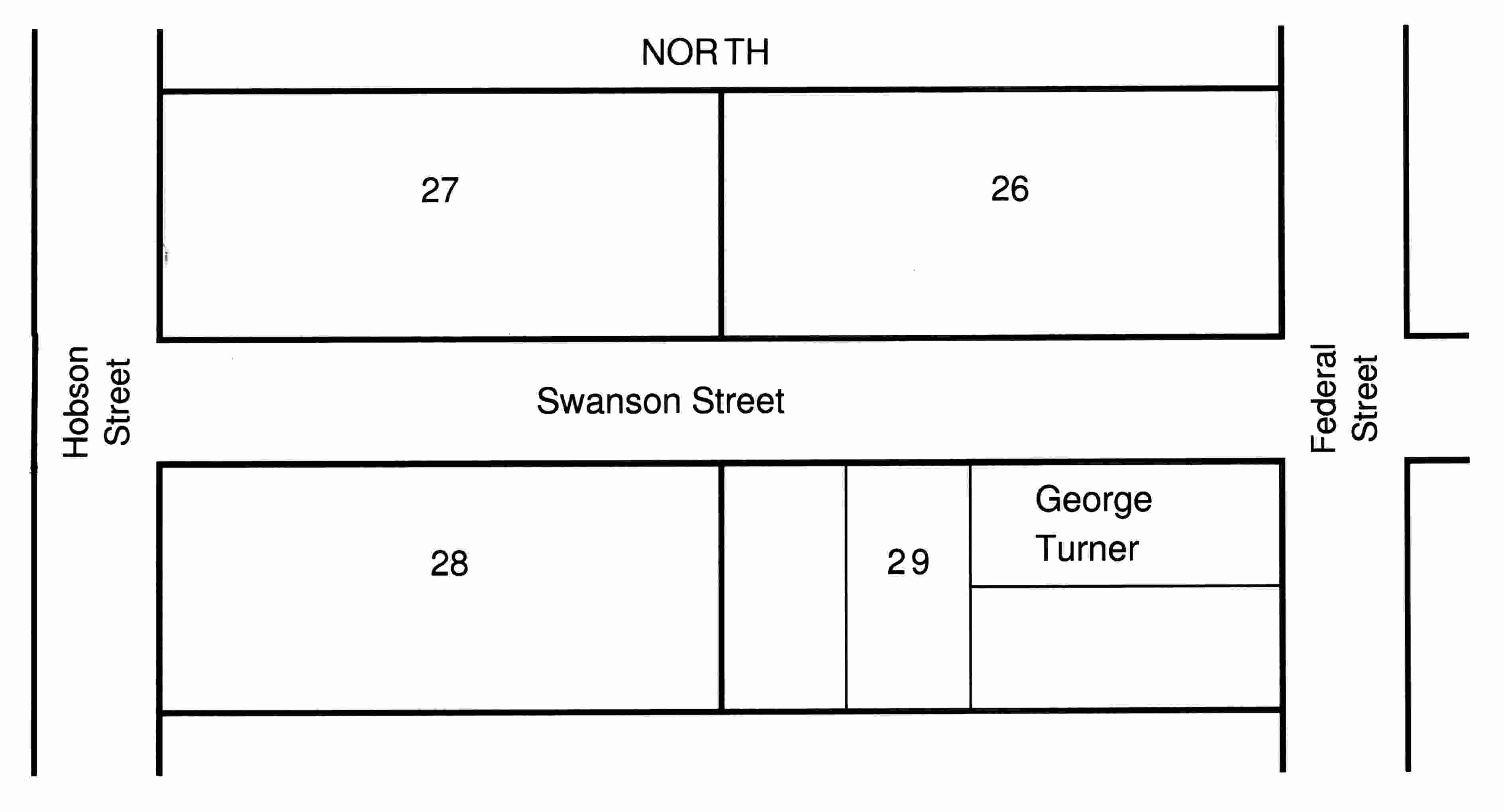 Plan of deed property in Swanson Street